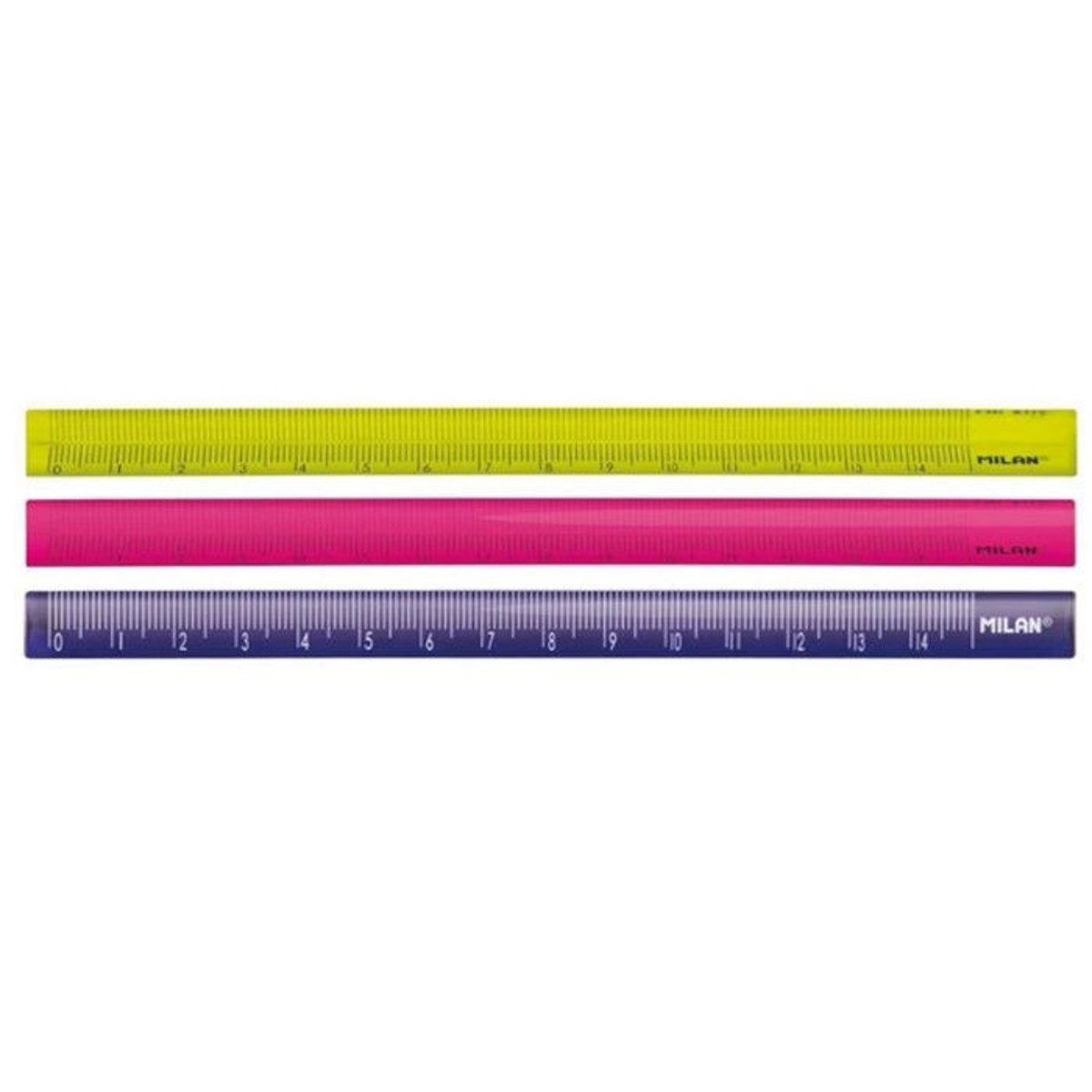 Εικόνα της Χάρακας Milan 15cm neon color Ass. 351260c
