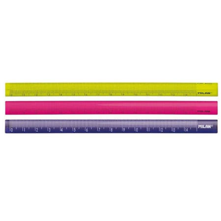 Εικόνα της Χάρακας Milan 15cm neon color Ass. 351260c
