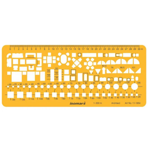 Εικόνα της Στένσιλ αρχιτεκτονικής 1:200 1854 Isomars