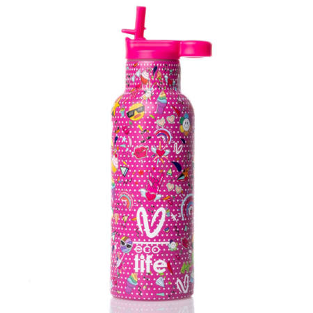 Εικόνα της Θερμός ανοξείδωτος Ecolife 500ml Vasiliki Rainbow 33-BO-2325