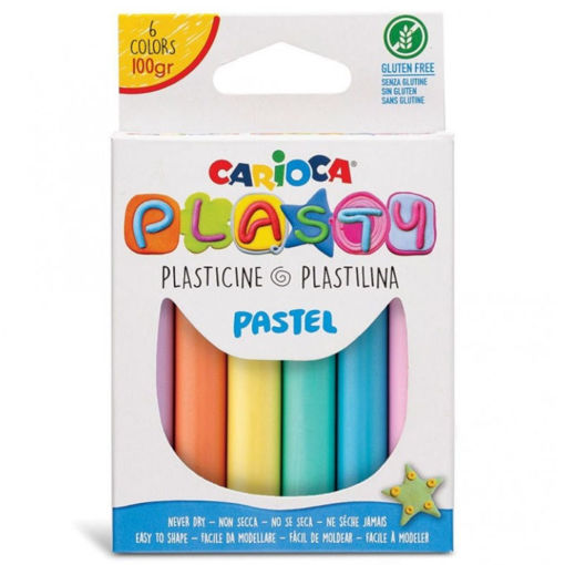 Carioca Πλαστελίνη Pastel 6 x 100g – παστέλ χρώματα για εύπλαστες δημιουργίες παιδιών