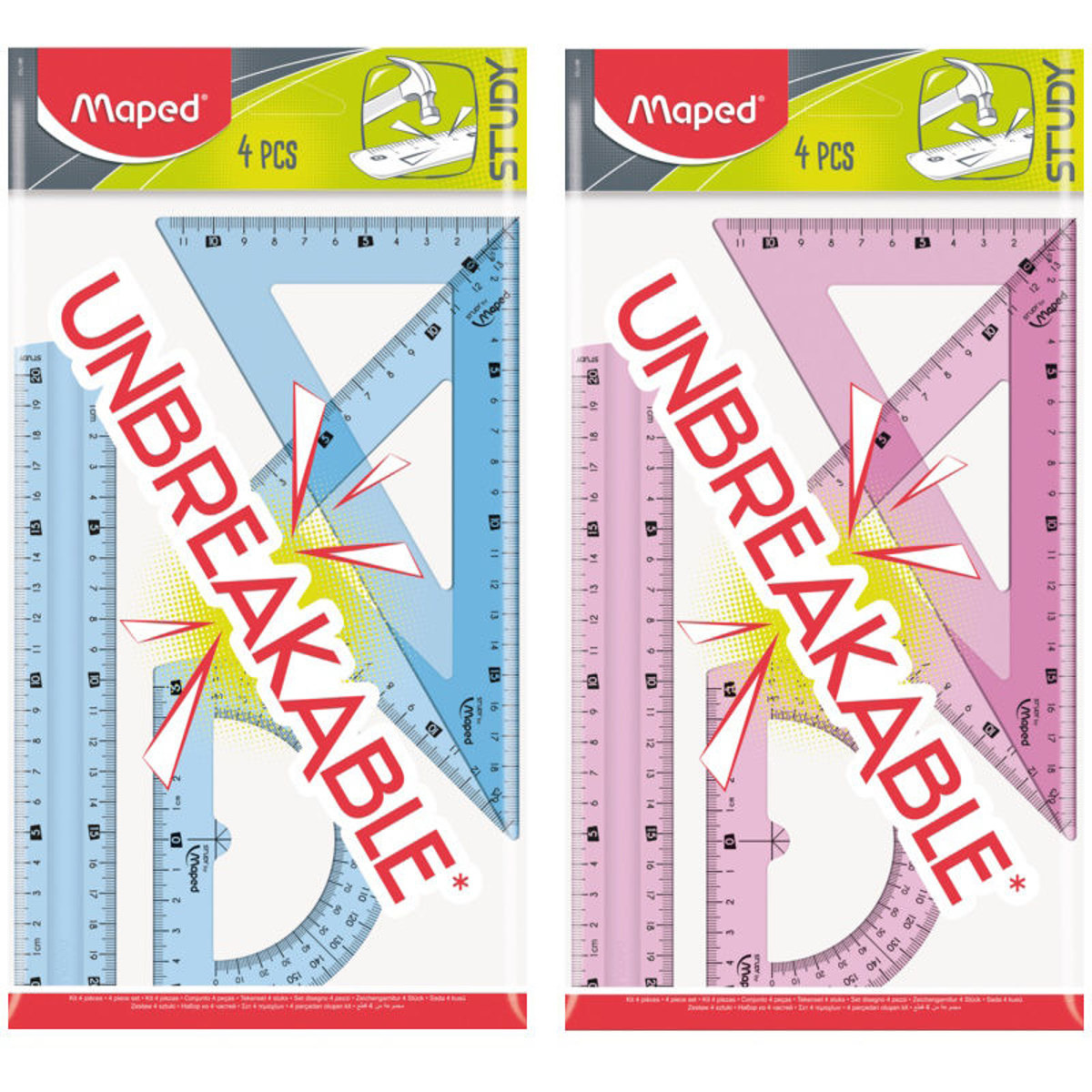 Εικόνα της Γεωμετρικά όργανα Maped study set 4τεμ. 20cm. 981703 Assorts