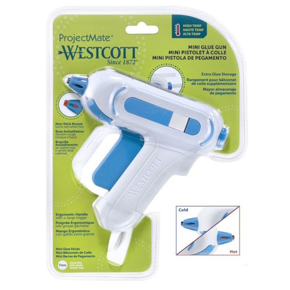 Westcott πιστόλι σιλικόνης Mini 10W με ένδειξη θερμοκρασίας 4027521516076