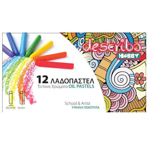 Σετ λαδοπαστέλ Describo Hobby 12 χρωμάτων μπροστινή όψη κουτιού