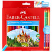 Ξυλομπογιές Faber Castell 24 τεμάχια συν 3 χρώματα και ξύστρα 7891360595564 Lichnaribooks