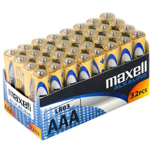 Μπαταρίες Maxell AAA LR03 1,5V Alkaline 32τμχ — 4902580731298 Lichnaribooks