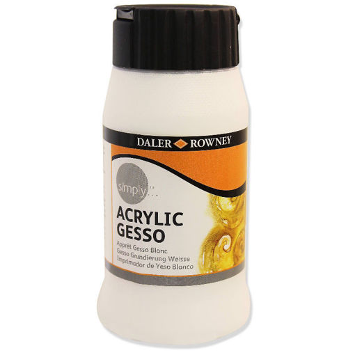 Daler-Rowney Simply Gesso Λευκό 500ml – Αστάρι για καμβά και ξύλο – EAN 5011386021904 – Κωδικός 129500012
