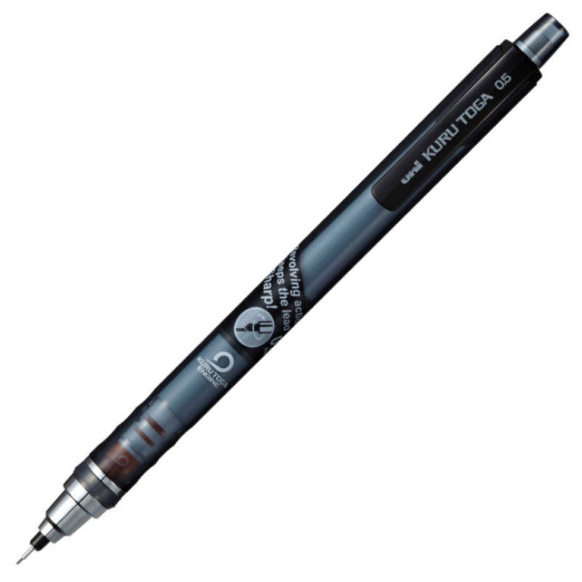 Μηχανικό μολύβι Uni Kuru Toga M5-450T 0.5mm μαύρο όρθιο