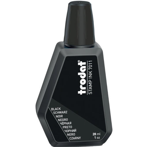 Μπουκάλι μαύρου μελανιού σφραγίδας Trodat των 28ml