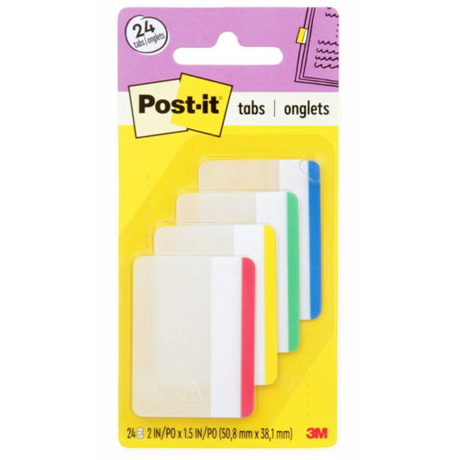 Ανθεκτικοί σελιδοδείκτες Post-it 686F-1 σε τέσσερα χρώματα από την 3M για αρχειοθέτηση.