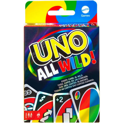 Κάρτες UNO All Wild! Mattel HHL33, κάθε κάρτα μπαλαντέρ για απρόβλεπτη δράση και ταχύτητα, EAN 194735070633, Lichnaribooks.