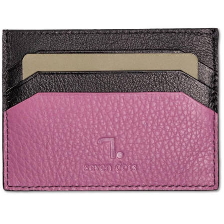 Εικόνα της Θήκη καρτών δερμάτινη 7.Dots Lilac Bologna 90-005