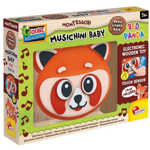 Εικόνα της Montessori Baby Wood ξύλινο μουσικό κόκκινο πάντα Lisciani 105427
