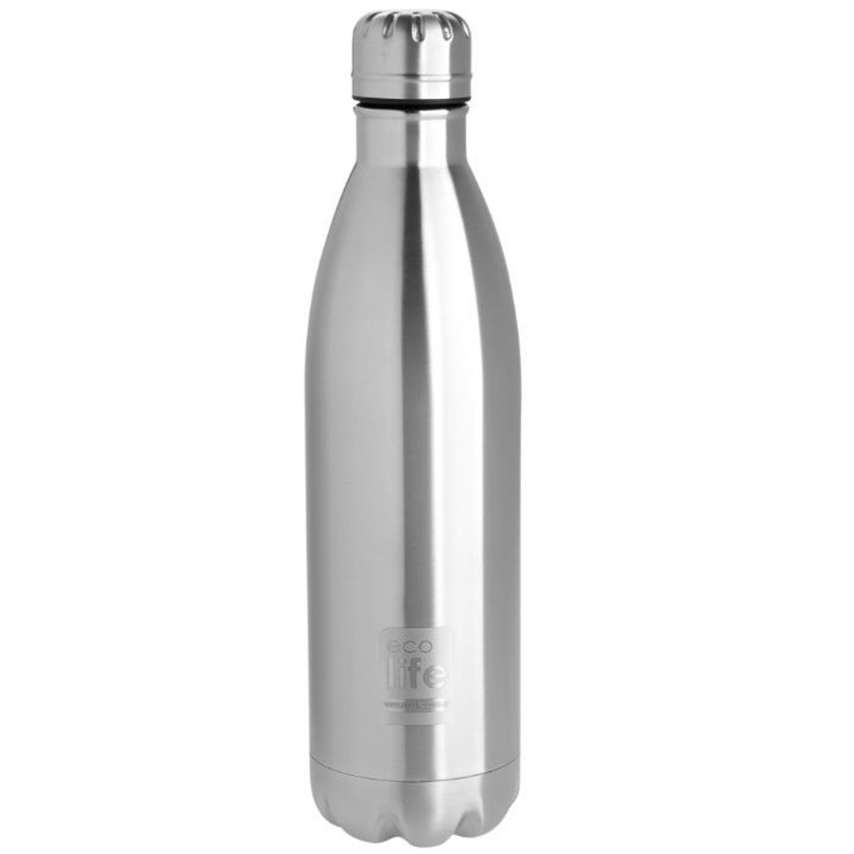 Ανοξείδωτο παγούρι θερμός Ecolife 750ml σε ασημί χρώμα κύρια όψη