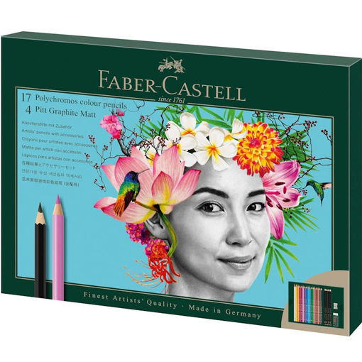 Σετ Faber-Castell 210052 με 17 ξυλομπογιές Polychromos και 4 μολύβια Graphite Matte και 4005402100521