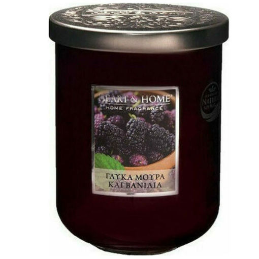 Εικόνα της Κερί μεσαίο Ηeart & Ηome Γλυκά Μούρα και Βανίλια 115gr