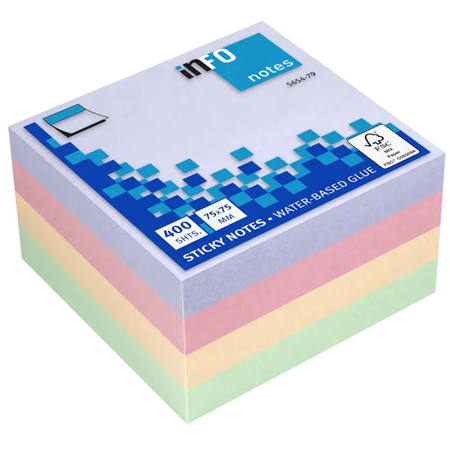 Εικόνα της Κύβος αυτοκόλλητος Info 400φ. 75x75mm 5654-79