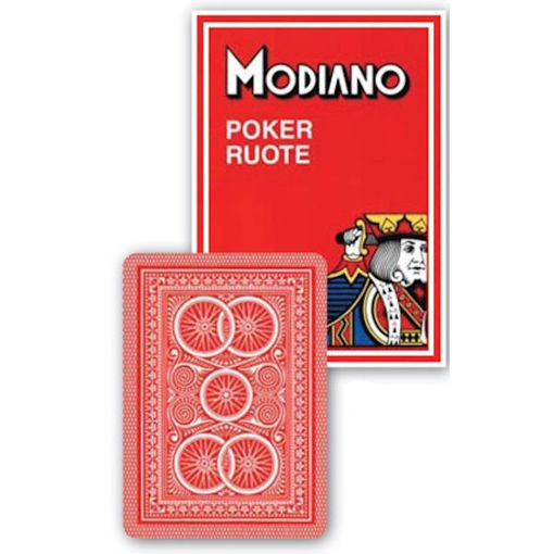 Εικόνα της Τράπουλα Modiano κόκκινη Poker Ruote