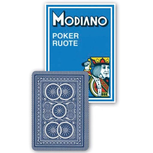 Εικόνα της Τράπουλα Modiano μπλε Poker Ruote