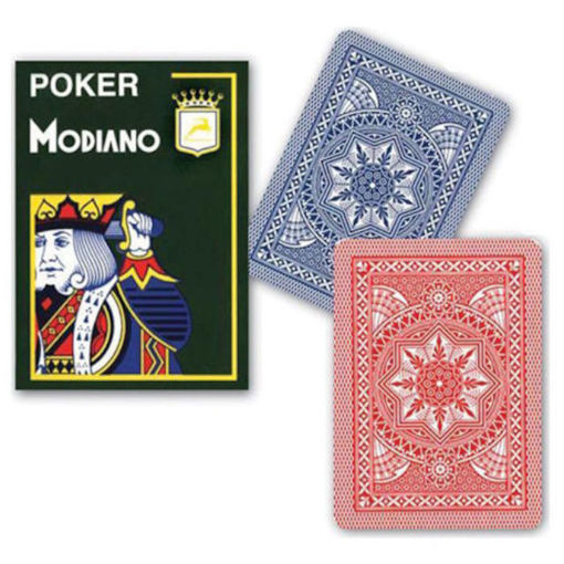 Εικόνα της Τράπουλα Modiaνο Pocker cristallo κόκκινη 52 φυλ.