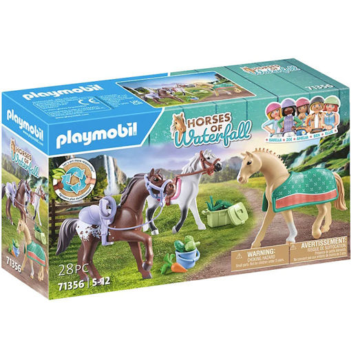 Εικόνα της Playmobil Horses of Waterfall Τρία άλογα με αξεσουάρ 71356