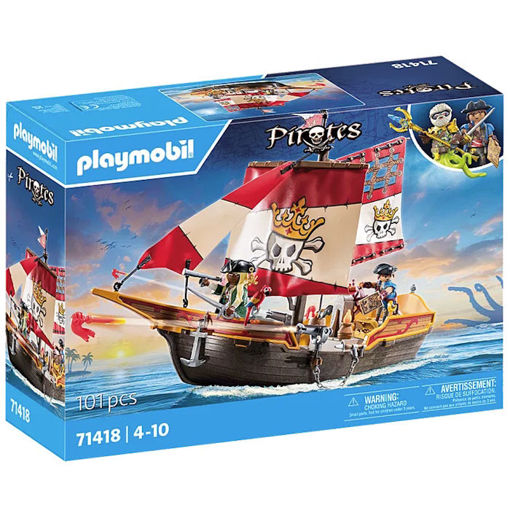 Εικόνα της Playmobil Pirates: Πειρατική Γαλέρα Ο Βασιλιάς των Πειρατών 71418