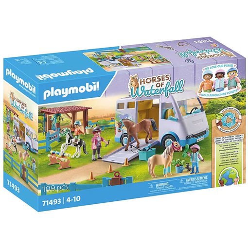 Εικόνα της Playmobil Horses of Waterfall Μαθήματα Ιππασίας με όχημα μεταφοράς αλόγων 71493