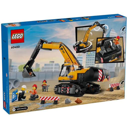 Εικόνα της Lego City Yellow Construction Excavator 60420