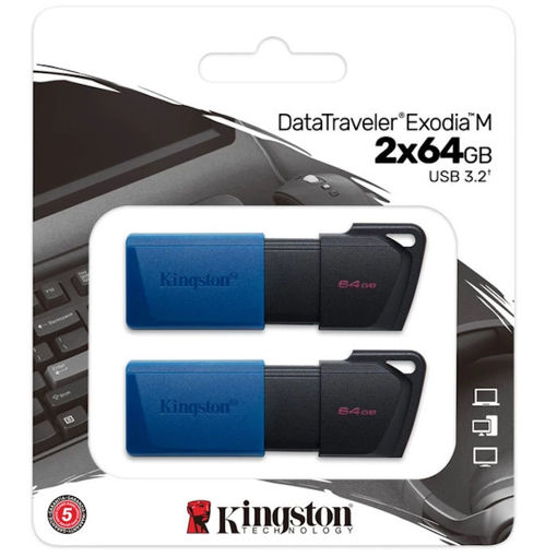 Εικόνα της Kingston USB 64GB 2τμχ. 3.2 Stick Data Traveler DTXM/64GB-2pieces