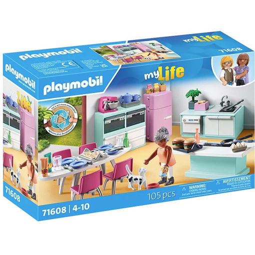 Εικόνα της Playmobil MyLife Μοντέρνα κουζίνα με τραπεζαρία 71608
