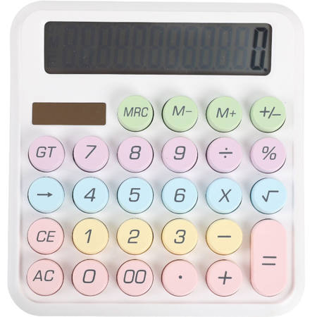 Εικόνα της Αριθμομηχανή I-Total Macaron White XL2885 12Ψ