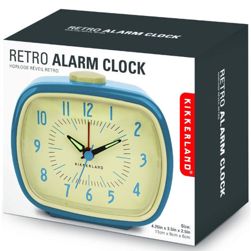 Εικόνα της Επιτραπέζιο Ρολόι - Ξυπνητήρι Kikkerland Retro Μπλε AC08-BL-EU