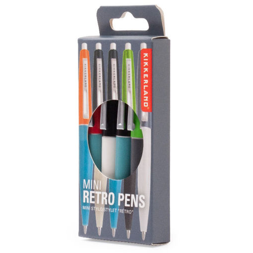 Στυλό Kikkerland Mini Retro σετ 5τεμ 1.0mm 612615067547 Lichnaribooks