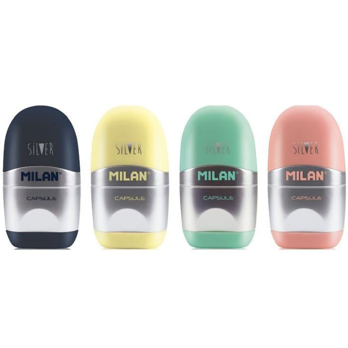 Εικόνα της Ξύστρα με γόμα Milan Afilaborra capsule silver 4714112