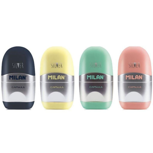 Εικόνα της Ξύστρα με γόμα Milan Afilaborra capsule silver 4714112