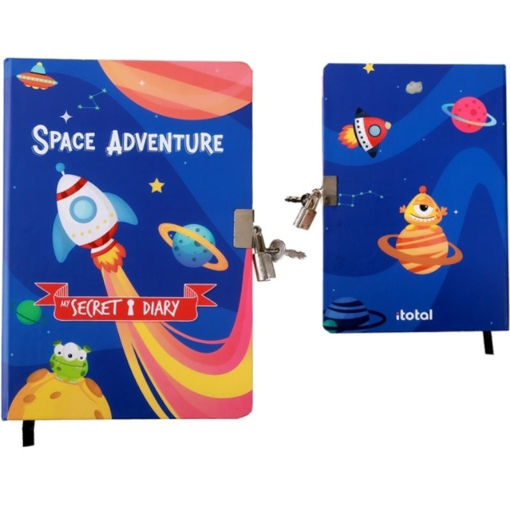 Εικόνα της Ημερολόγιο με λουκέτο Total Gift XL2283 Space A5