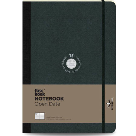Σημειωματάριο Flexbook Open Date Large Black 17x24cm