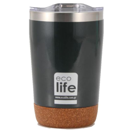 Εικόνα της Θερμός Ecolife coffee Cork Bottom 370ml Dark Green 33-BO-4104