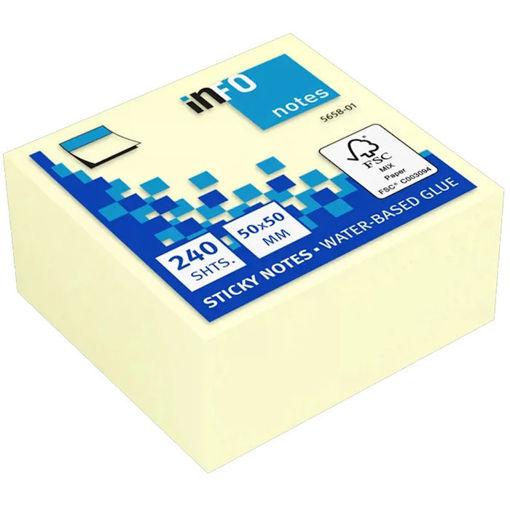 Εικόνα της Κύβος αυτοκόλλητος Info 240φ. 50x50mm 5658-01