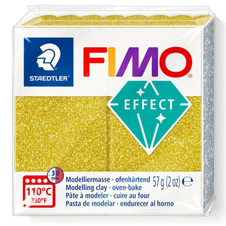 Εικόνα της Πηλός Fimo Effect glitter gold 8010-112 57gr Staedtler