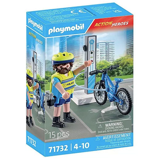 Εικόνα της Playmobil Action Heroes Αστυνόμος με ηλεκτρικό ποδήλατο 71732