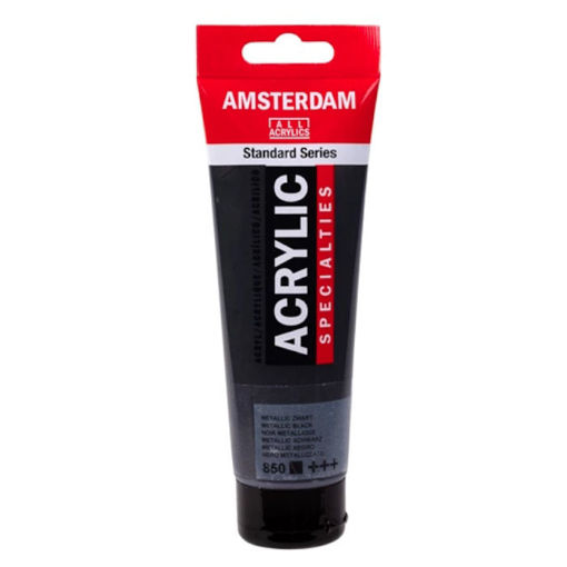 Εικόνα της Acrylic Amsterdam 120ml Metal Black 850 Talens