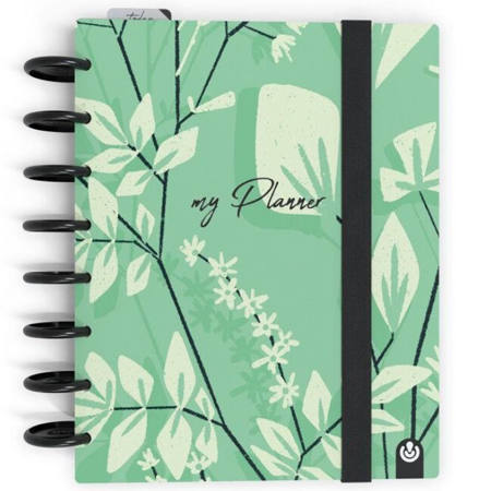Εικόνα της My Planner Carchivo Ingeniox Α5 με 120φ αποσπώμενα λουλούδια πράσινο 100gr 66035106