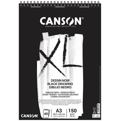 Εικόνα της Μπλοκ Canson XL dessin noir 40φ. 29.7x42 150gr.