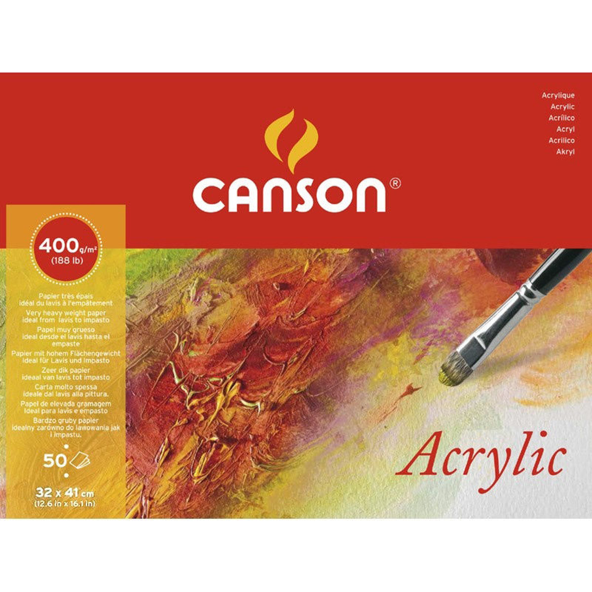 Εικόνα της Μπλοκ Canson Acrylic 400g/m2 32x41cm 50φ gold pr.