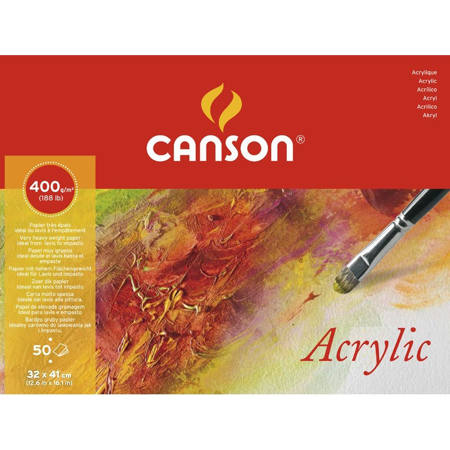 Εικόνα της Μπλοκ Canson Acrylic 400g/m2 32x41cm 50φ gold pr.