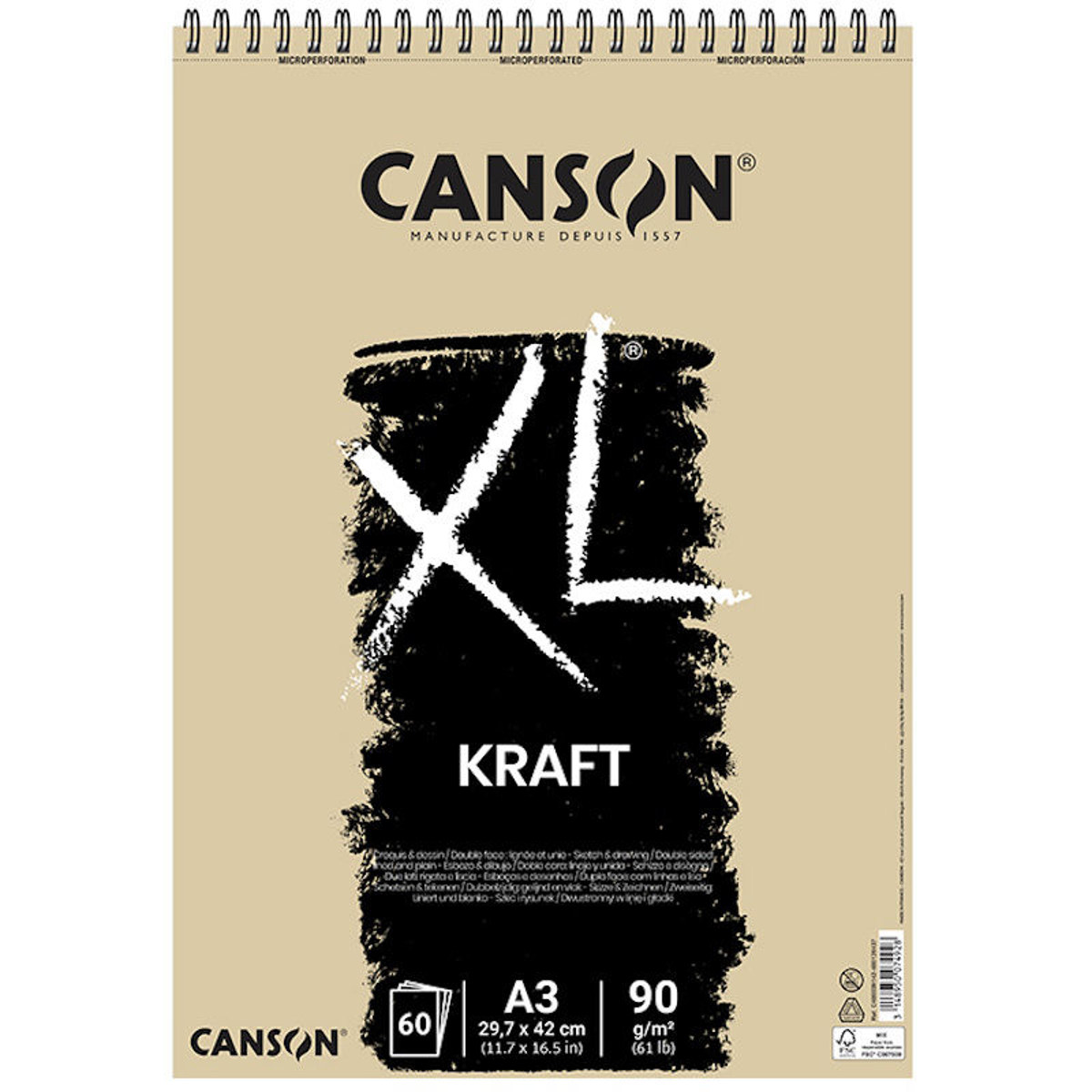 Εικόνα της Μπλοκ Canson XL kraft 60φ. 29.7x42cm 90gr.