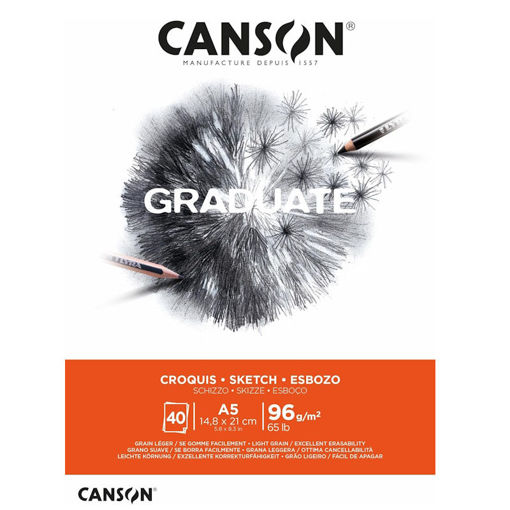 Εικόνα της Μπλοκ Canson Graduate Croquis sketch 40φ. A5 96gr.