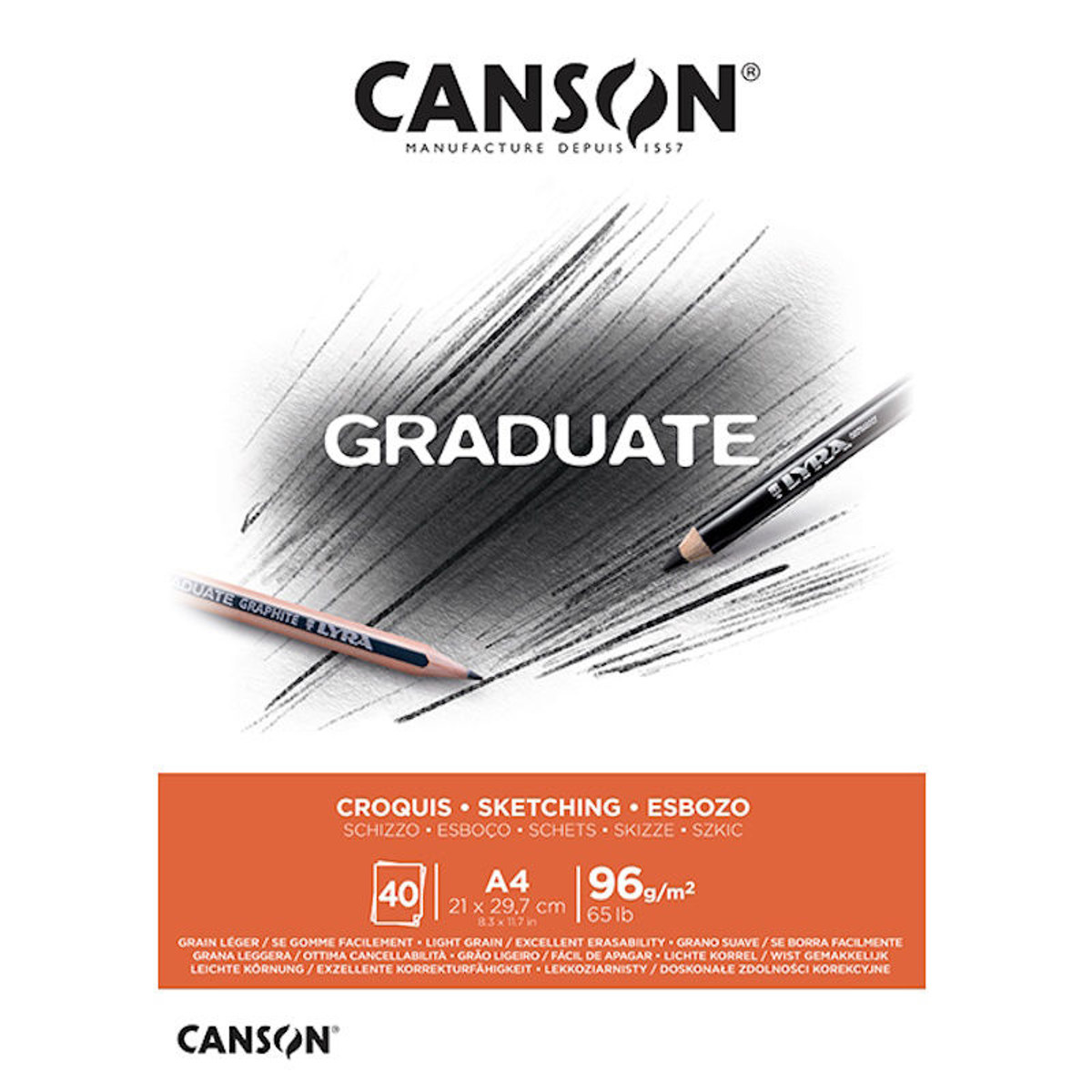 Εικόνα της Μπλοκ Canson Graduate Croquis sketch 40φ. A4 96gr.