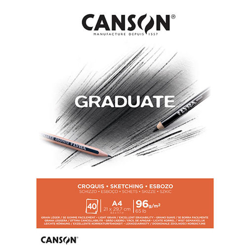 Εικόνα της Μπλοκ Canson Graduate Croquis sketch 40φ. A4 96gr.